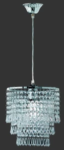 Lampa wisząca RL Orient R1147-06 srebrna 1xE27 wys.160cm
