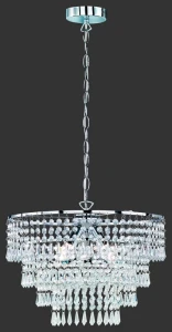 Lampa wisząca RL ORIENT R13473006 srebrna 3xE14 wys.150cm