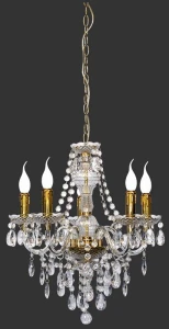 Lampa wisząca RL LÜSTER R1107-03 mosiądz 5xE14 wys.150cm