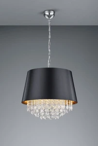 Lampa wisząca Trio LORELEY 309300302 czarna 3xE14 wys.150cm