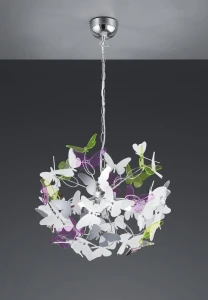 Lampa wisząca RL BUTTERFLY R30214017 srebrna 4xG9 wys.150cm
