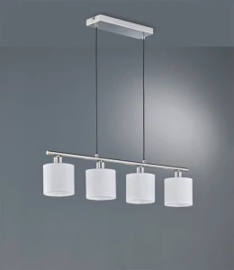 Lampa wisząca IKERIS DL001-30334 szara 4xE14 wys.150cm