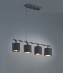 Lampa wisząca IKERIS DL079-30334 czarna 4xE14 wys.150cm