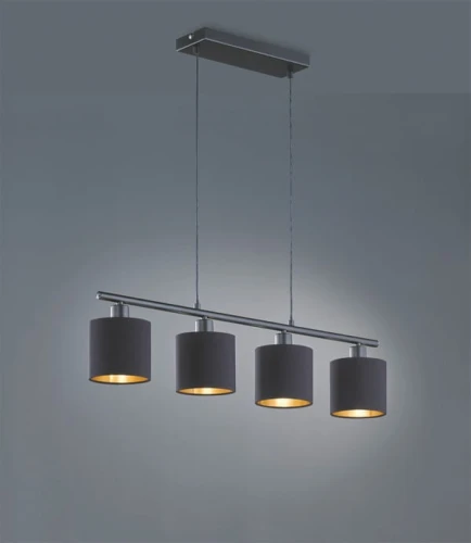 Lampa wisząca TOMMY R30334079 czarna 4xE14 wys.150cm