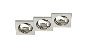 Oprawa podtynkowa Trio JURA szara kwadratowa 3xGU10