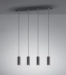 Lampa wisząca Trio MARLEY 312400432 czarna 4xGU10 wys.150cm