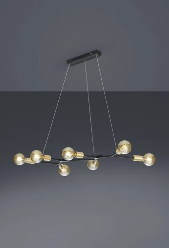 Lampa wisząca CROSS 306700732 czarna 7xE27 wys.150cm