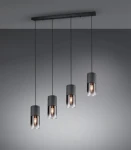 Lampa wisząca Trio ROBIN 310600432 czarna 4xE27 wys.150cm