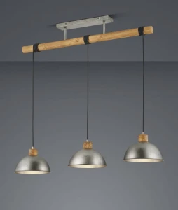 Lampa wisząca Trio DELHI 303400367 szara 3xE27 wys.215cm