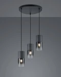 Lampa wisząca Trio ROBIN 310630332 czarna 3xE27 wys.150cm