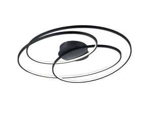 Plafon Trio GALE 673918032 czarny LED szer.80cm