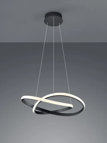 Lampa wisząca COURSE R32051132 czarna 1xLED wys.150cm