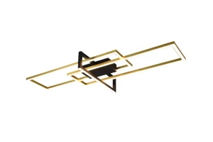 Plafon Trio ZENITRA DL308620310 mosiądz LED szer.100cm