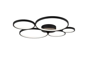Plafon Trio VELON DL532622610 czarny LED szer.59cm