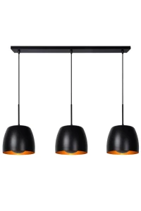 Lampa wisząca Lucide Nolan 30488/03/30 Czarna 3xE27 149cm