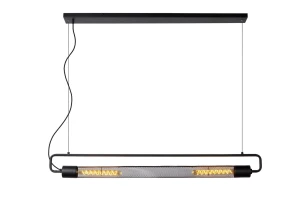 Lampa wisząca Lucide Calixt 05433/02/30 Czarna 2xE27 150cm