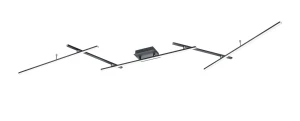 Plafon Trio ARVIN 628410532 czarny LED szer.245cm