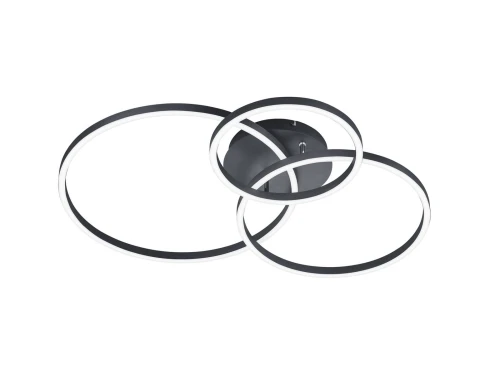 Plafon WINONA 670810632 czarny LED szer.78cm