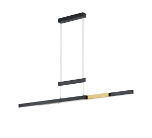 Lampa wisząca Trio AVERON DL502375310 czarna LED wys.150cm