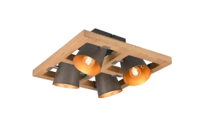 Plafon Trio BELL 601900467 szary 4xE14 szer.39cm