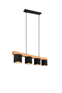 Lampa wisząca RL CAMERON R30654002 złota 4xE14 wys.150cm