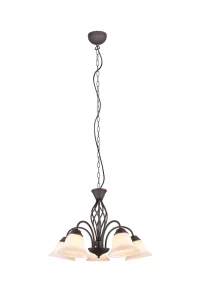 Lampa wisząca Trio RUSTICA 101000524 miedziana 5xE14 wys.150cm