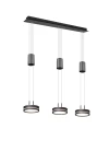 Lampa wisząca Trio FRANKLIN 326510342 grafit antracyt 3xLED wys.150cm