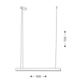 Lampa wisząca ISASEKI CZ 3014/204 16W 1946 LED czarna wys.150cm