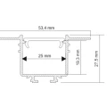 Oprawa podtynkowa HANAWA CZ taśma led 3014/204 16W 1950 LED czarna