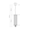 Lampa wisząca IHI 9007/CZ/CZ czarna 8xG9