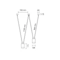 Lampa wisząca VIWIN 9021 czarna GU10