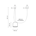 Lampa wisząca DOBO 1 9035/E14/CZ czarna E14