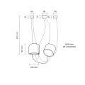 Lampa wisząca DOBO 9036 czarna 2xE14