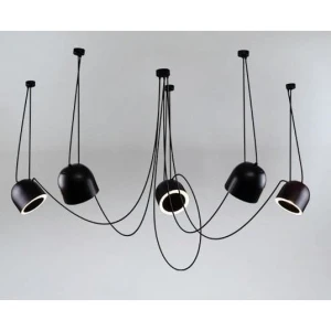 Lampa wisząca Shilo DOBO 9038 czarna 5xE14