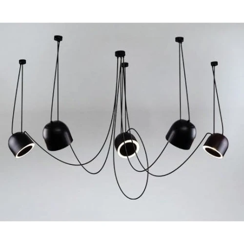 Lampa wisząca DOBO 9038 czarna 5xE14