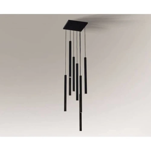Lampa wisząca YABU 5530 czarna 8xMR11 wys.200cm