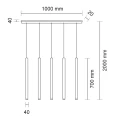 Lampa wisząca YABU 5528 czarna 5xMR11 wys.200cm