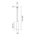 Lampa wisząca NODA 5542 czarna 1xGU10 wys.210cm