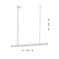 Lampa wisząca HAKODA BI taśma led 3014/204 16W 1953 biała LED wys.155cm