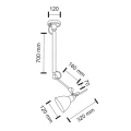 Lampa wisząca DAISEN 5623 czarna 1xLED wys.93cm