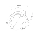 Oprawa podtynkowa YAKUMO 7804 czarna MR11