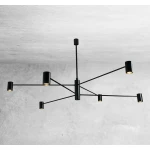 Lampa wisząca Shilo DAKATA 6 CZ czarna GU10