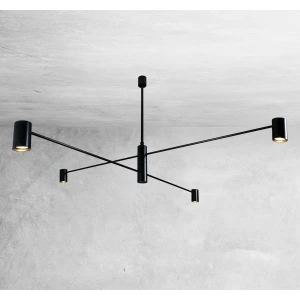 Lampa wisząca Shilo DAKATA 4 CZ czarna GU10