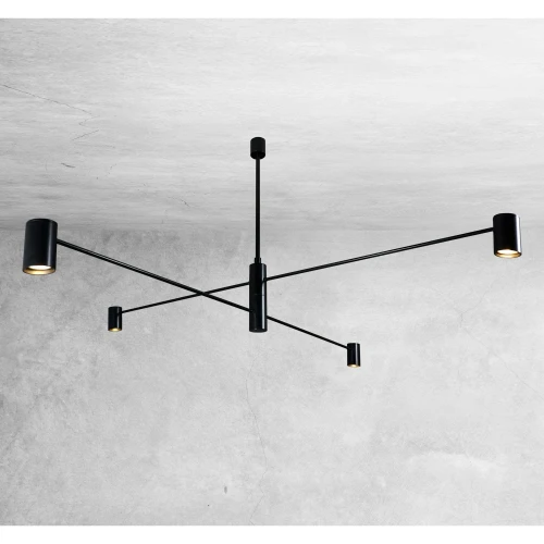 Lampa wisząca DAKATA 4 CZ czarna GU10
