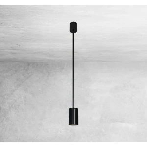 Lampa wisząca Shilo DAKATA 1 CZ czarna GU10