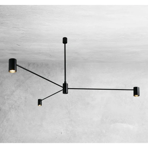 Lampa wisząca DAKATA 3 CZ czarna GU10