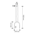 Lampa wisząca SUKOMO 7858 czarna 2xLED wys.185.5cm