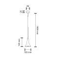 Lampa wisząca KANZAKI 7940 czarna 1xLED wys.150cm