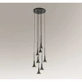 Lampa wisząca KANZAKI 7942 czarna 8xLED wys.200cm