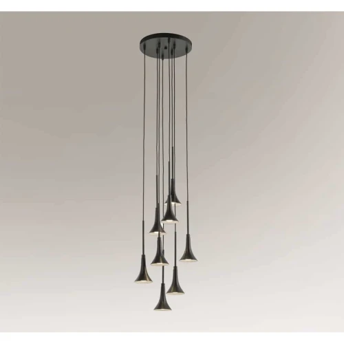 Lampa wisząca KANZAKI 7942 czarna 8xLED wys.200cm